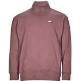 New Balance - Athletics Remastered - Sweatshirt - Halve Rits - Zwart - 100% Katoen