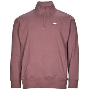 New Balance - Athletics Remastered - Sweatshirt - Halve Rits - Zwart - 100% Katoen