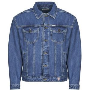 Guess - MENS OVERSIZE TRUCKER JACKE - Spijkerjack - Blauw
