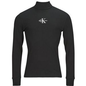 Calvin Klein Jeans - FREEFIT ROLL NECK LS - T-shirt - Zwart