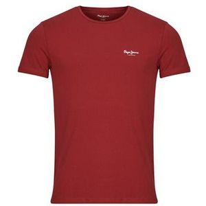 Pepe Jeans Heren Original Basic 3N T-shirt, Rood (Currant Red), M, Rood (bes rood), M