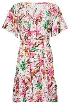 Midi-jurk - V-hals - Losvallende Mouwen - Viscose - Lichtgewicht Bedrukt