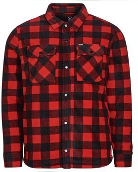 Volcom - Bowered Fleece LS Shirt - Rood - Blouse
