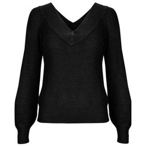 Vero Moda  VMNEWLEXSUN LS DOUBLE V-NCK  Truien  dames Zwart