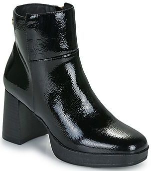Carmela - 16271902-NEGRO - Enkellaarsjes - Zwart - Lakleer - 3 tot 5 cm Hakhoogte