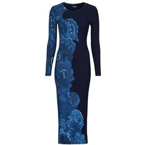 Desigual - Gebloemde Midi Jurk - Blauw
