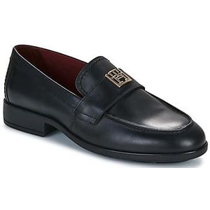 Tommy Hilfiger  TH LEATHER CLASSIC LOAFER  Mocassins  dames Zwart