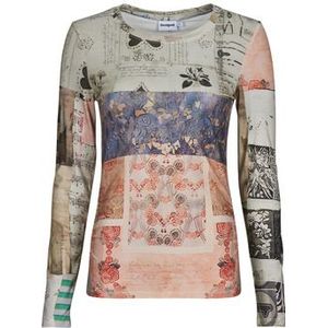 Desigual - Limbani - Dames Top - Veelkleurig - Gestreept - Lange Mouwen