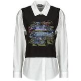 Desigual - 2-in-1 - Bloemenblouse - Effen - Met Afneembare Gilet
