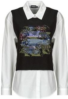 Desigual - 2-in-1 - Bloemenblouse - Effen - Met Afneembare Gilet