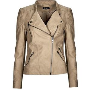 Only  ONLAVA FAUX LEATHER BIKER OTW  jassen  dames Beige