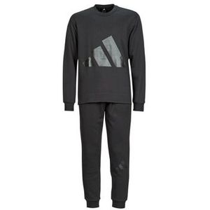 Adidas - Big Logo - Trainingspak - Zwart - Heren - Katoen Fleece