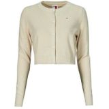 Tommy Jeans - TJW CRP ESSENTIAL CARDIGAN - Vest - Beige