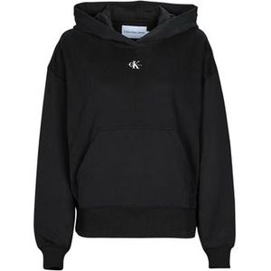 Calvin Klein Jeans  MICRO MONOLOGO HOODIE  Truien  dames Zwart