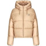 Gewatteerd regular fit jack met capuchon