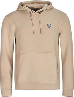 EA7voor mannen. 8NPM21_PJ4EZ Train Premium Shield beige sweatshirt (M), Casual, Katoen, Lange mouwen
