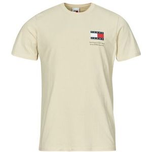 Tommy Jeans  TJM SLIM ESSENTIAL FLAG TEE EXT  Shirts  heren Beige