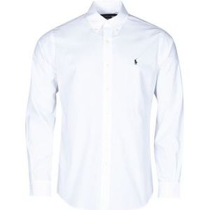 Polo Ralph Lauren  CHEMISE AJUSTEE EN POPLINE DE COTON COL BOUTONNE  LOGO PONY PLAY  overhemden  heren Wit