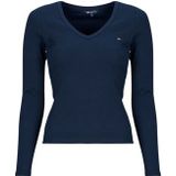 Tommy Jeans  TJW SLIM ESSENTIAL RIB V LS  Shirts  dames Marine