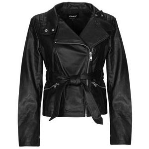Only - ONLMANILLA - Leren Jas - Zwart - Dames