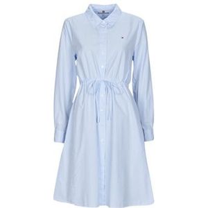 Tommy Hilfiger  ITHAKA KNEE SHIRT-DRESS LS  Jurken dames Blauw