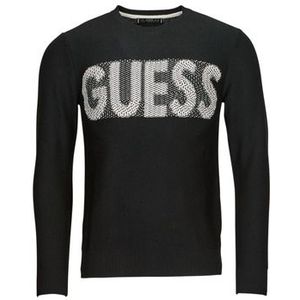 Guess  AMYAS LS CN SLOGAN SWEATER  Truien  heren Zwart