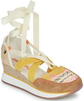 Sandalen - Dierenprint - Leer/Raffia - Gewatteerde Binnenzool