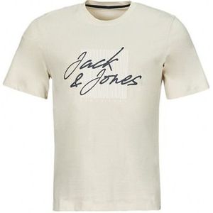 Jack &amp; Jones  JJZURI TEE SS CREW NECK  Shirts  heren Beige