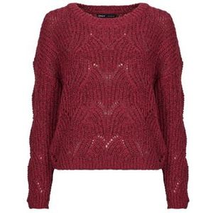 Only  ONLHANJA LS GLITTER  Truien  dames Bordeau