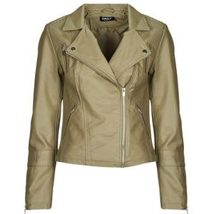 Tussenjas - ONLGemma - Imitatieleder - Bikerjack - Licht Gevoerd