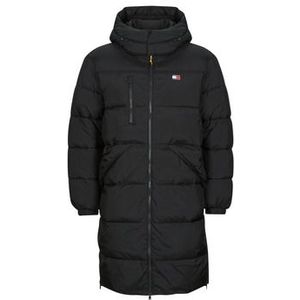 Tommy Jeans - Gewatteerde Jas - Zwart - Lange Pasvorm - Met Capuchon