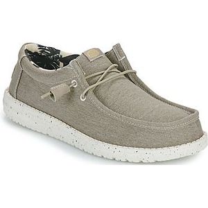 HEY DUDE  Wally Stretch Canvas  instappers  heren Beige