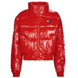 Tommy Jeans  TJW BADGE GLOSSY PUFFER  jassen  dames Rood