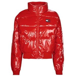 Tommy Jeans  TJW BADGE GLOSSY PUFFER  jassen  dames Rood