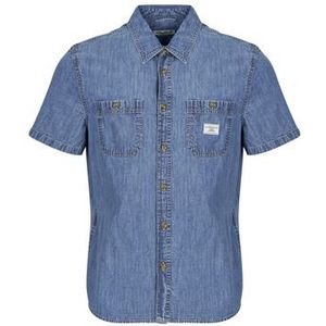 Guess  REGULAR SS DENIM SHIRT  overhemden  heren Blauw