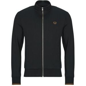 Fred Perry - Zip Through Sweatshirt - Zwart - Katoen - Heren