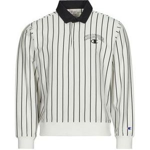 Champion - Poloshirt - Zwart/Wit - Lange Mouw - Normale Pasvorm