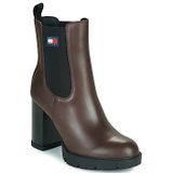 Tommy Jeans - CLARINA - Enkellaarsjes - Bruin - Leer