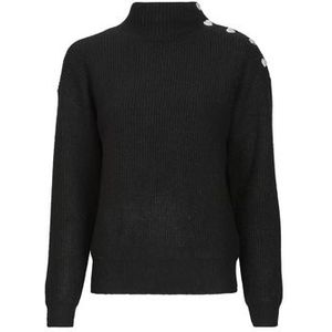 Morgan - Gebreide Trui - Zwart - Rib Gebreid