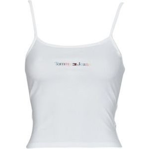 Tommy Jeans  TJW BBY COLOR LINEAR STRAP TOP  Tops  dames Wit