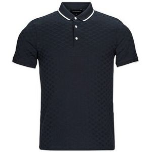 Emporio Armani - Navy Monogram Poloshirt - Blauw - Heren
