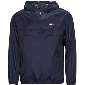 Tommy Jeans - Chicago Windjack - Blauw - Heren - Opvouwbaar - Gerecycled Ripstop Nylon