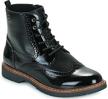 s.Oliver - Veterlaarzen - Zwart - Elegante Dameslaarzen zonder Hak met Ritssluiting