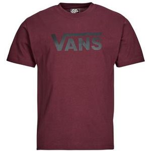 VANS - Shirt - Bordeaux/Zwart - Kwartmouw - Normale Pasvorm