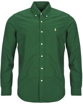 Polo Ralph Lauren, Heren, Overhemden, Groen, Maat: S Katoen,