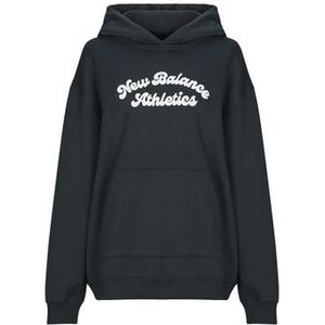 New Balance - LINEAR HERITAGE FLEECE LONG HOODIE - Trui - Zwart