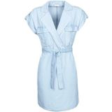 Noisy may - Blousejurk 'Vera' - Lichtblauw - Korte Lengte - V-hals