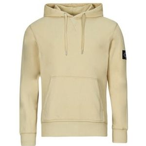 Calvin Klein - Hoodie - Beige - Heren - Katoen