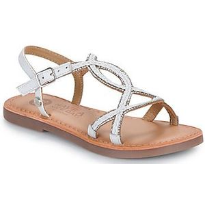 Gioseppo - Aucilla - Sandalen - Wit - Leren - Versierd met Strass en Vlechtwerk