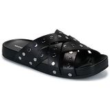 Michael Kors Irene platte sandalen voor dames, zwart, 35 EU, zwart, 35 EU